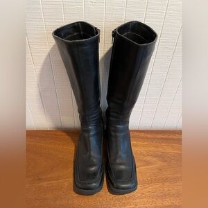 Black Leather Women's Boots 90s